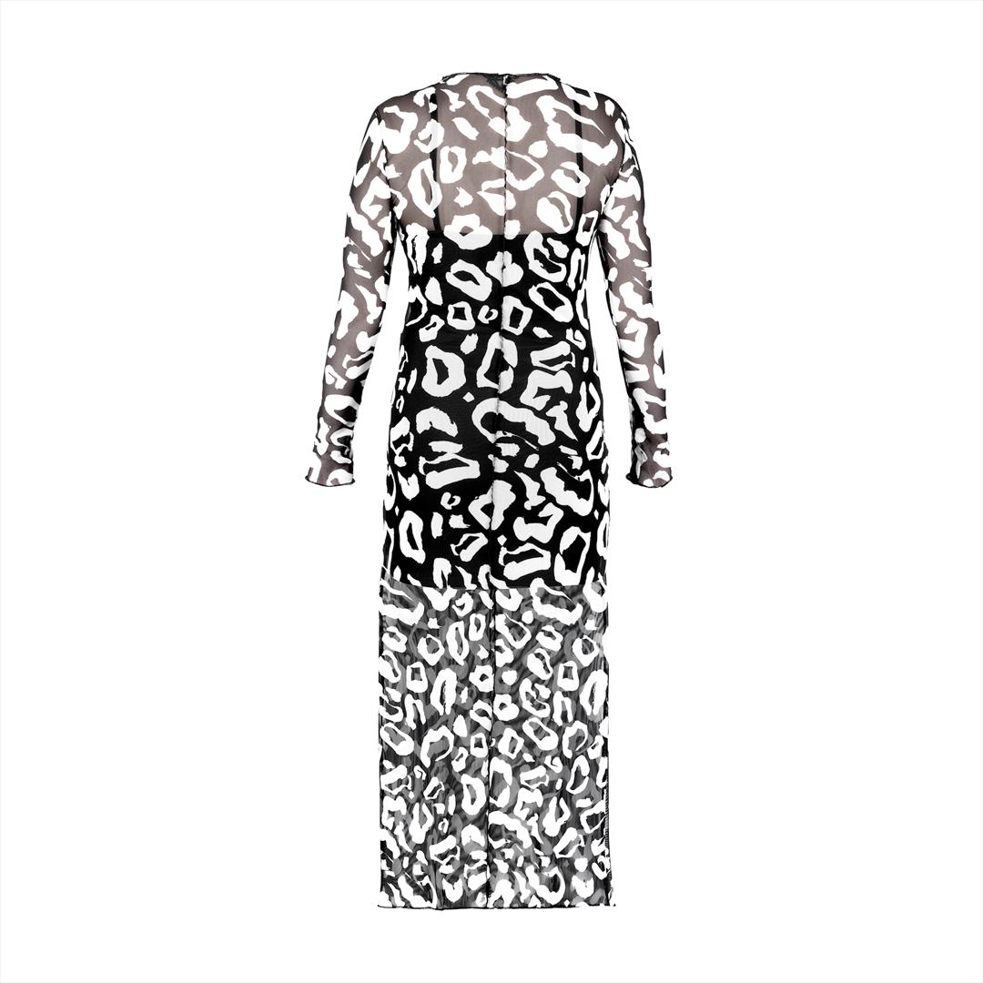 Vestido Animal Print B&W