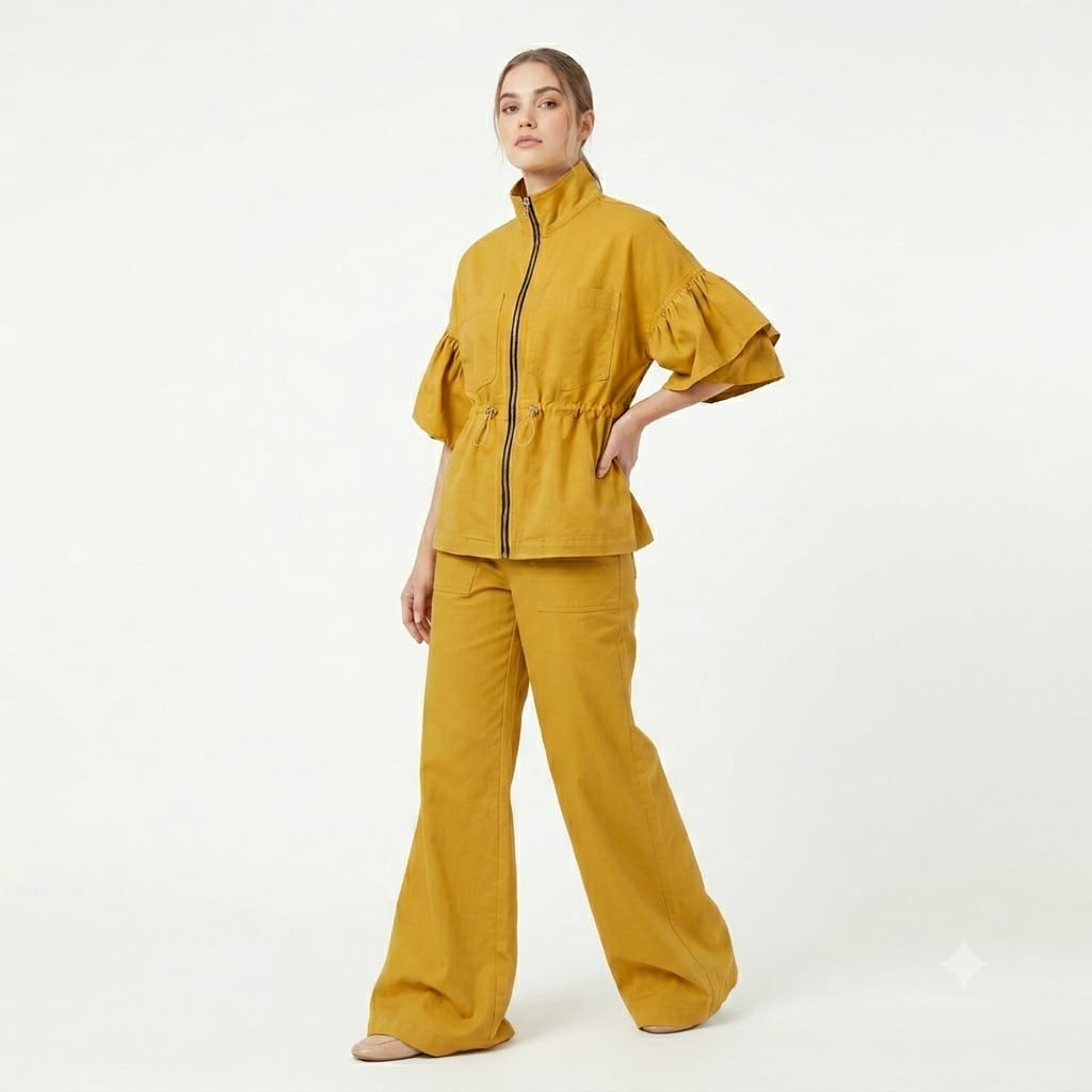 Pantalón Bota Ancha Mostaza