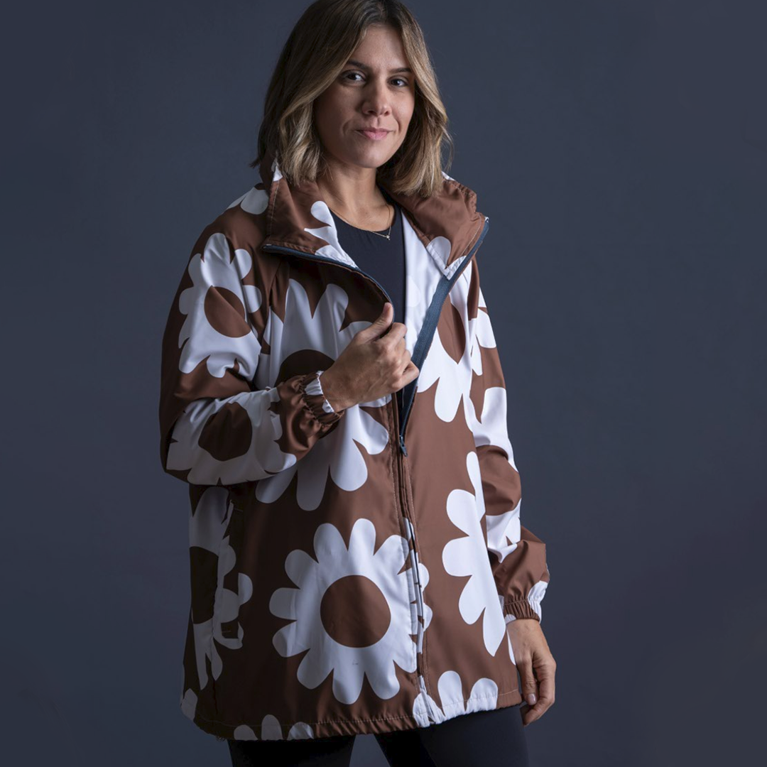 Rompevientos Oversize Blooming Beige