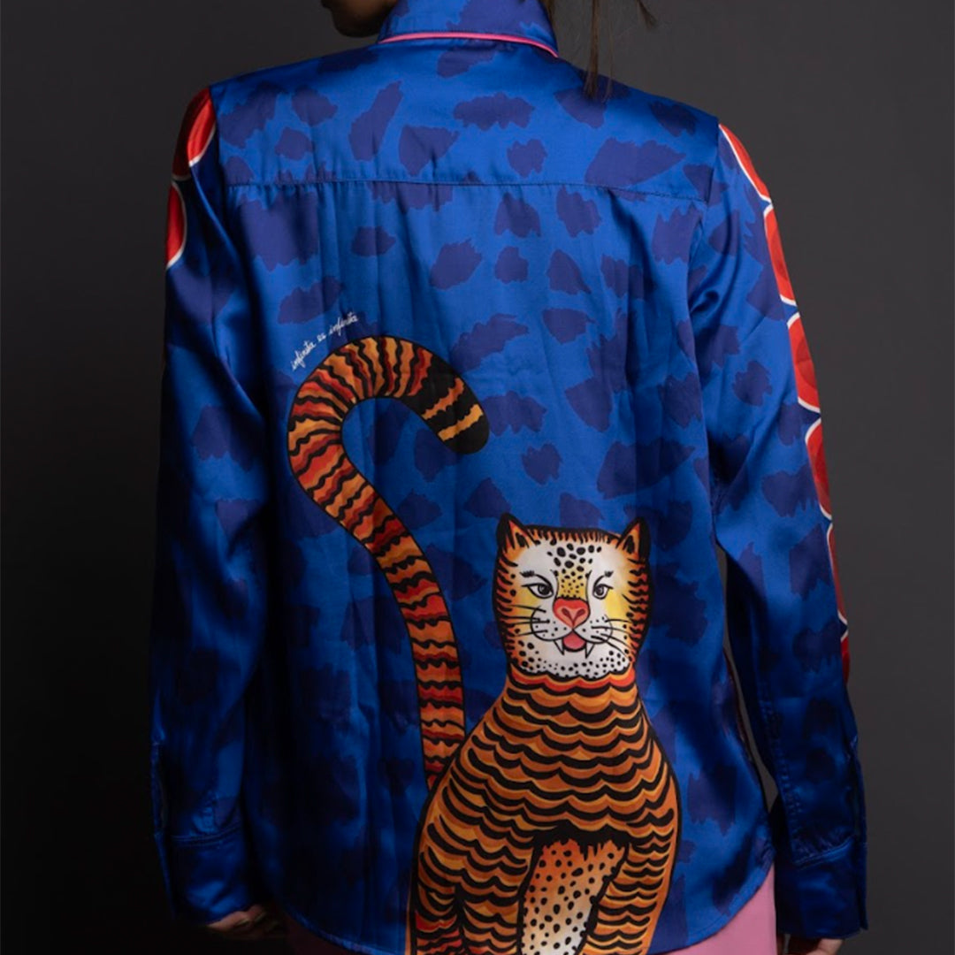 Camisa Dinastia tropical Blue