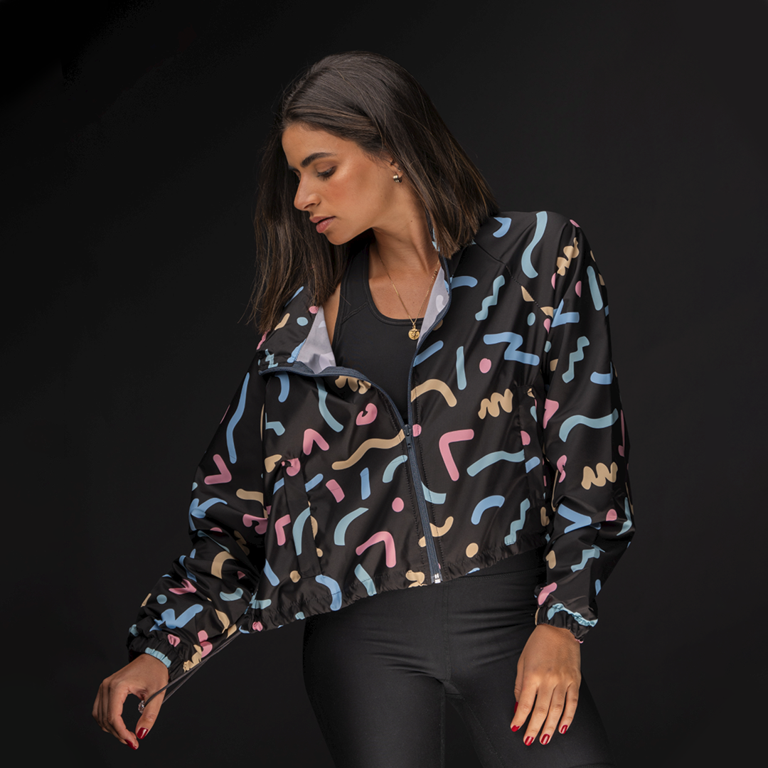 Rompevientos Cropped Confeti