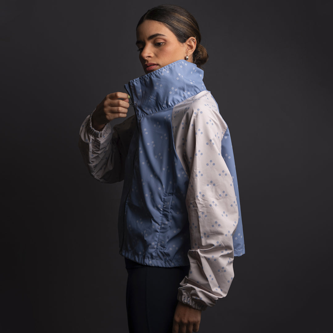 Rompevientos Cropped Florecitas