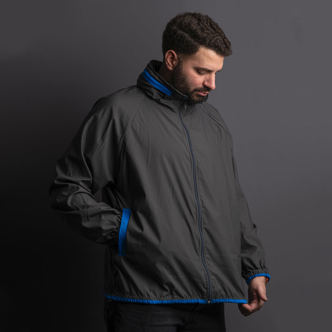 Rompevientos Oversize Gris Plomo