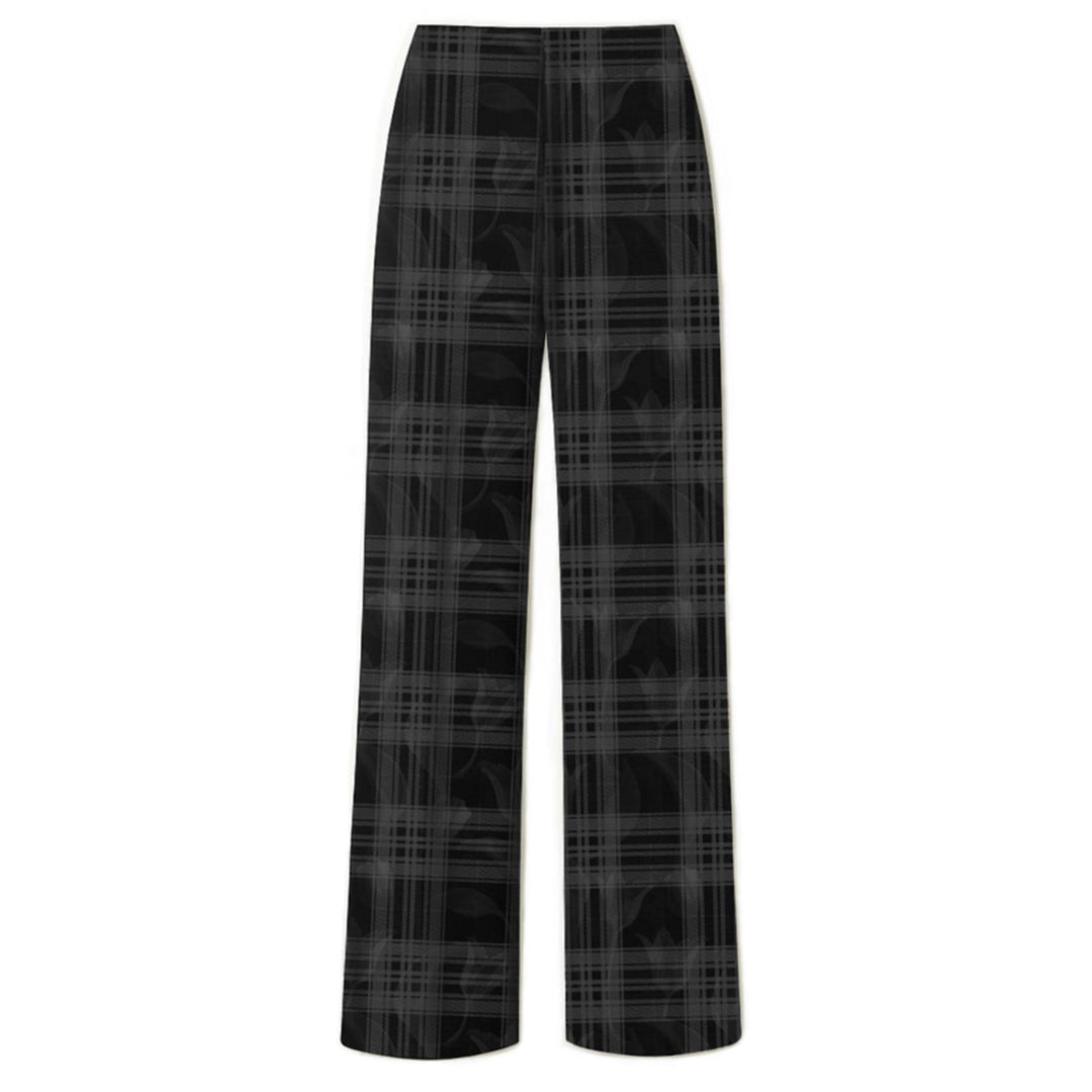 Elena Tartan Flower black Pants