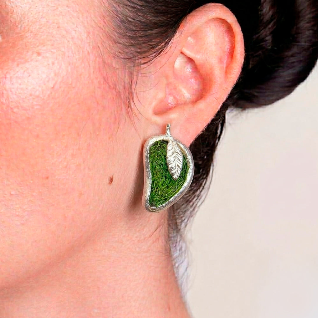 Aretes Mango plata