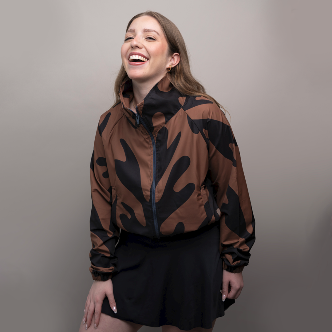 Rompevientos Cropped Alga Café