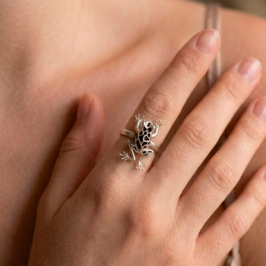 Anillo mini Rana Plateado