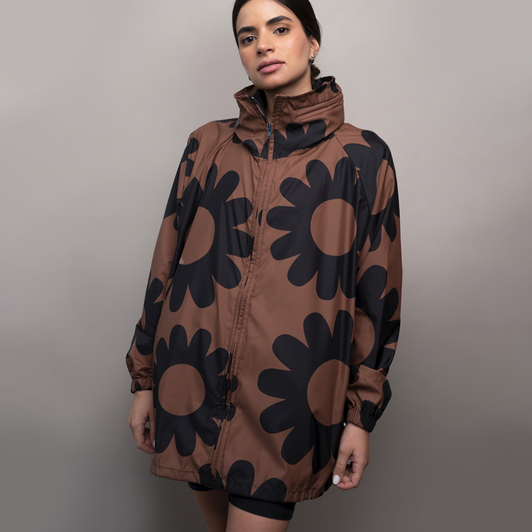 Rompevientos Oversize Blooming Café