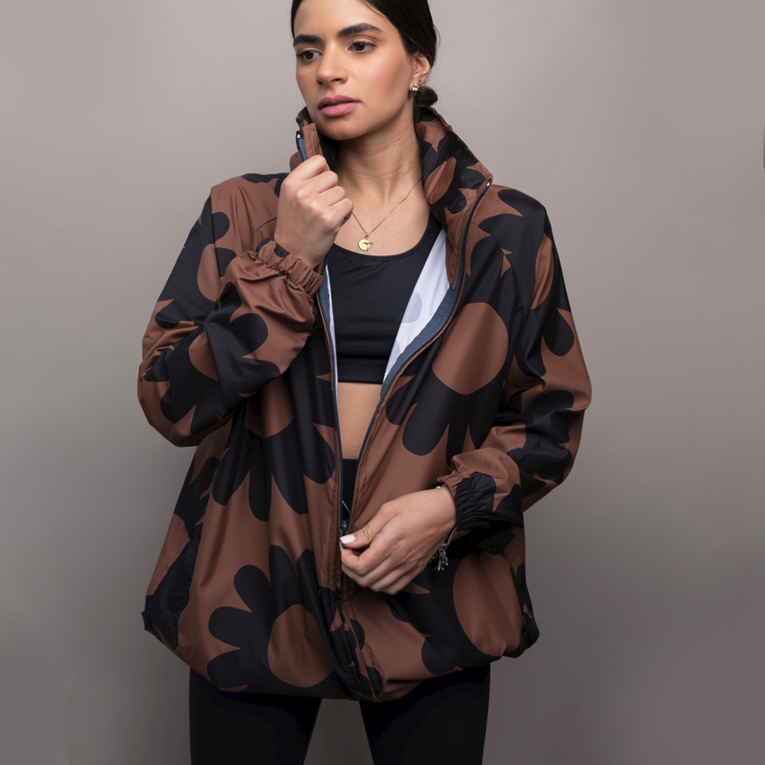 Rompevientos Oversize Blooming Café