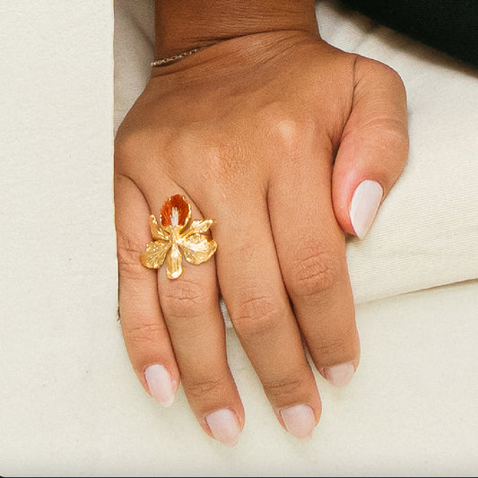 Anillo Cattleya Terracota