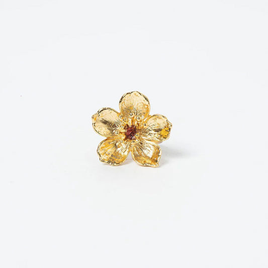 Ear Cuff Flor de Cerezo Terracota