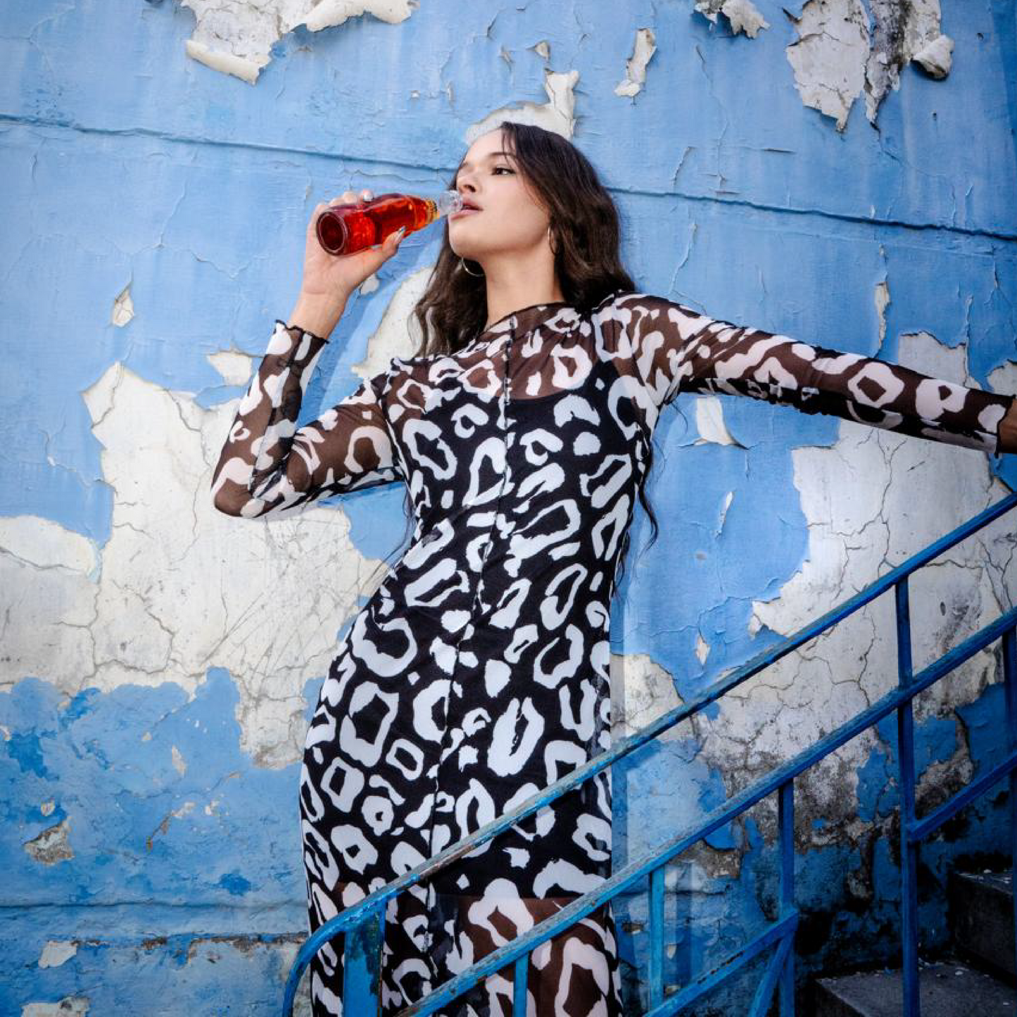 Vestido Animal Print B&W