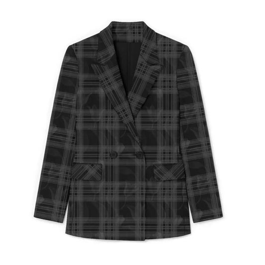 Blazer Emilia Tartan Flower Negro