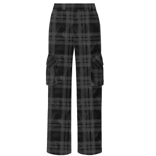Elena Tartan Flower Cargo Pants