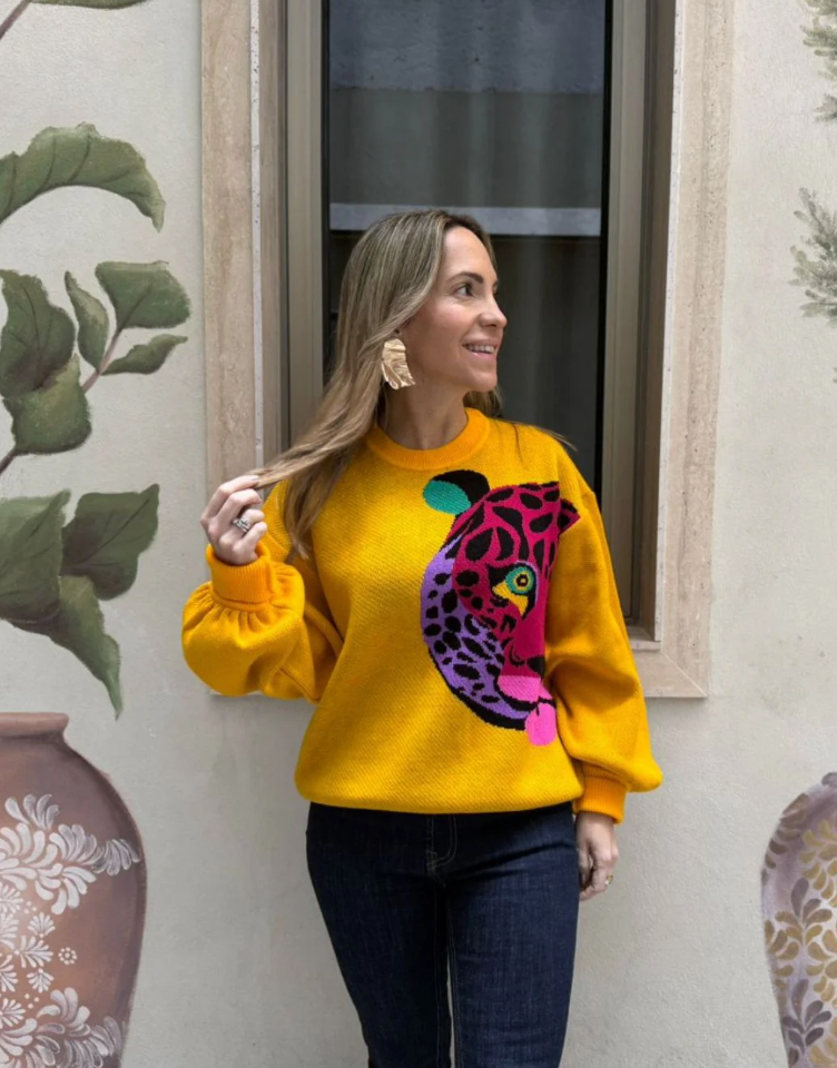 Sweater Leopardo yellow