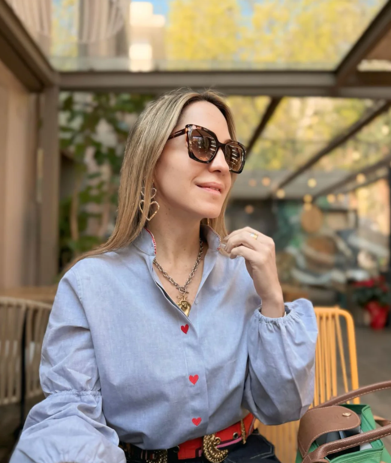 Camisa Corazon de chambray