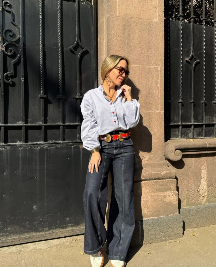 Camisa Corazon de chambray