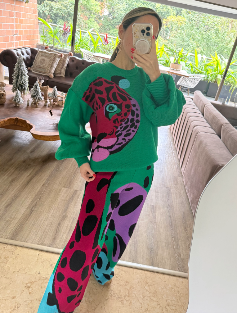 Set Leopardo Verde