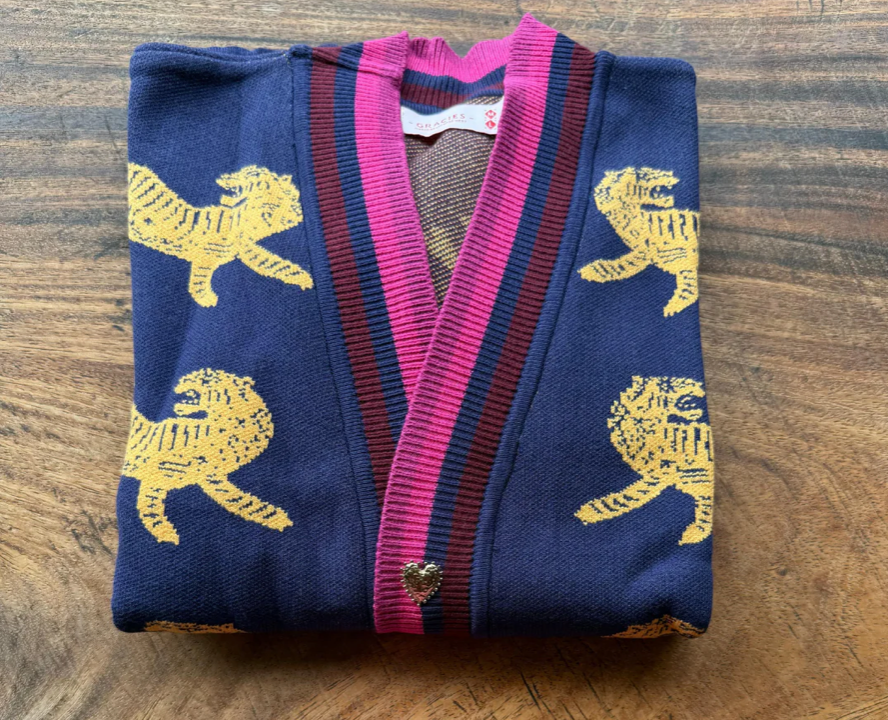 Cardigan Tigre Azul