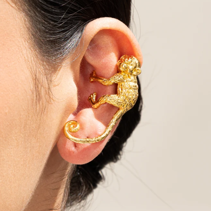 Ear Cuff Mono Araña