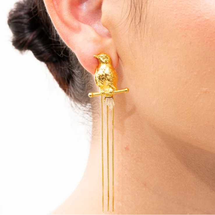Aretes Pájaro Cucarachero