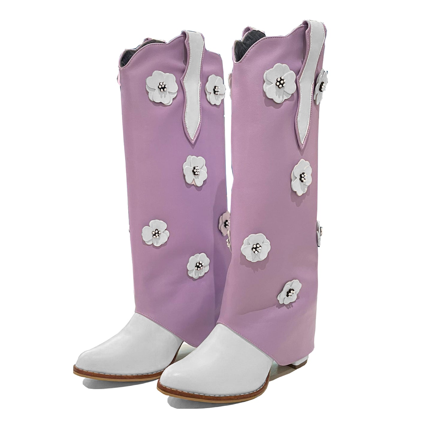 Flowers Boots Lila