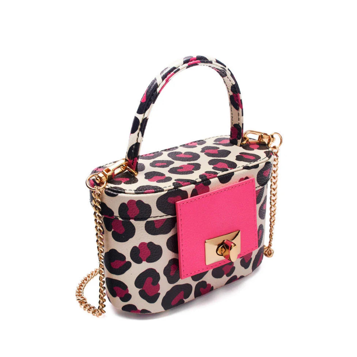 Micro Secretaire Bag Animal Print Fucsia