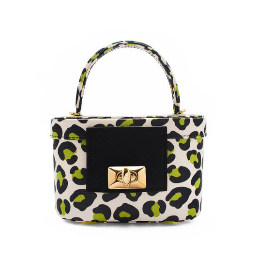 Micro Secretaire Bag Animal Print Verde