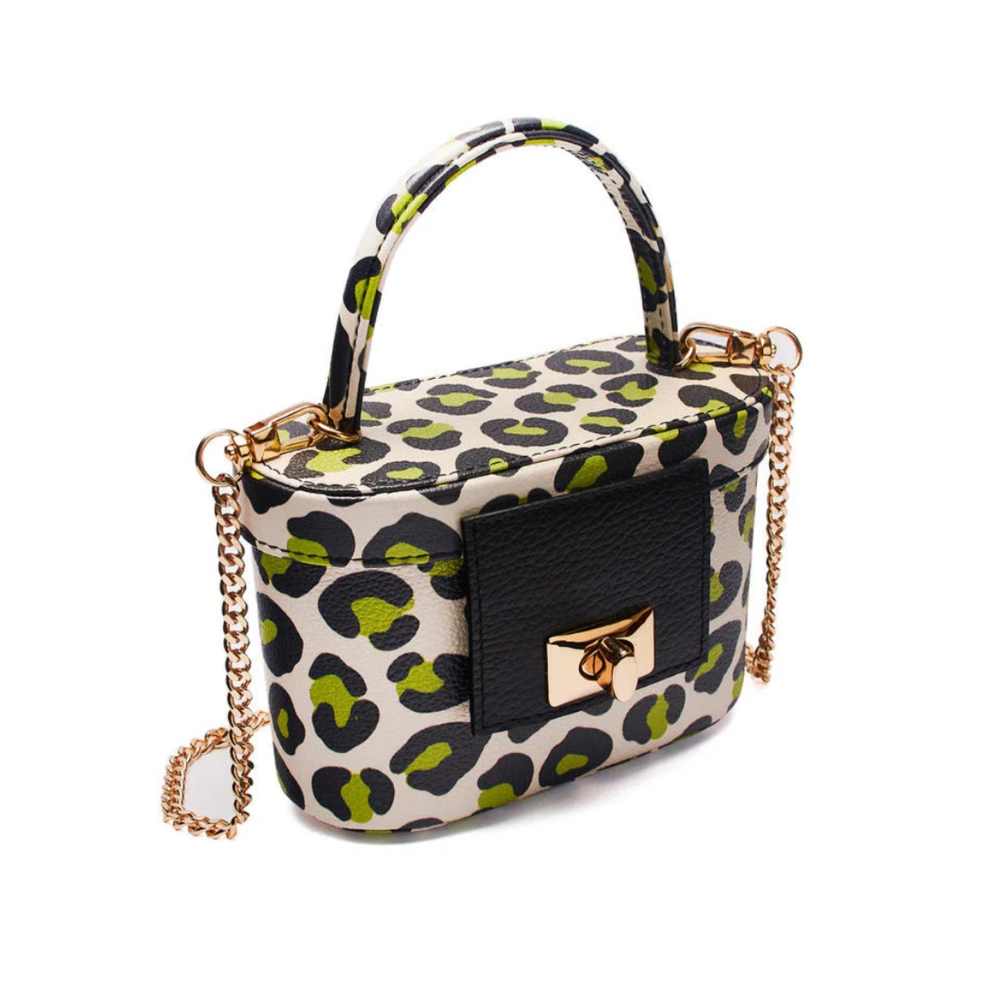 Micro Secretaire Bag Animal Print Verde