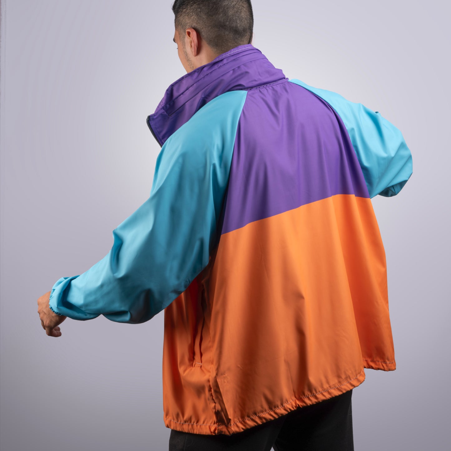 Rompevientos Oversize Morada x Naranja