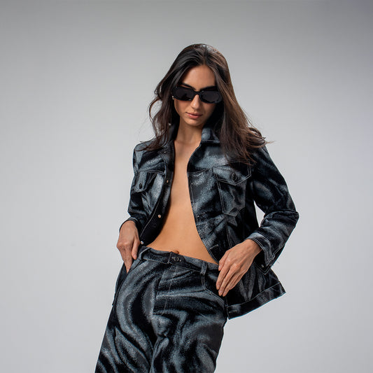 Eleonora Abstract Jacket Black