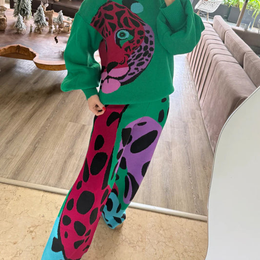 Pantalón Leopardo Verde