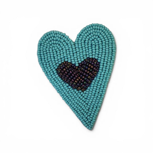 Corazón Doble Turquesa x azul