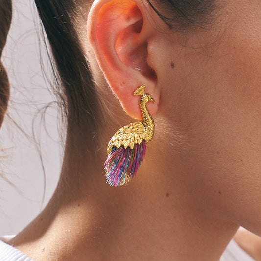 Aretes Pavo Real