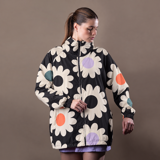 Rompevientos Oversize Black Petal