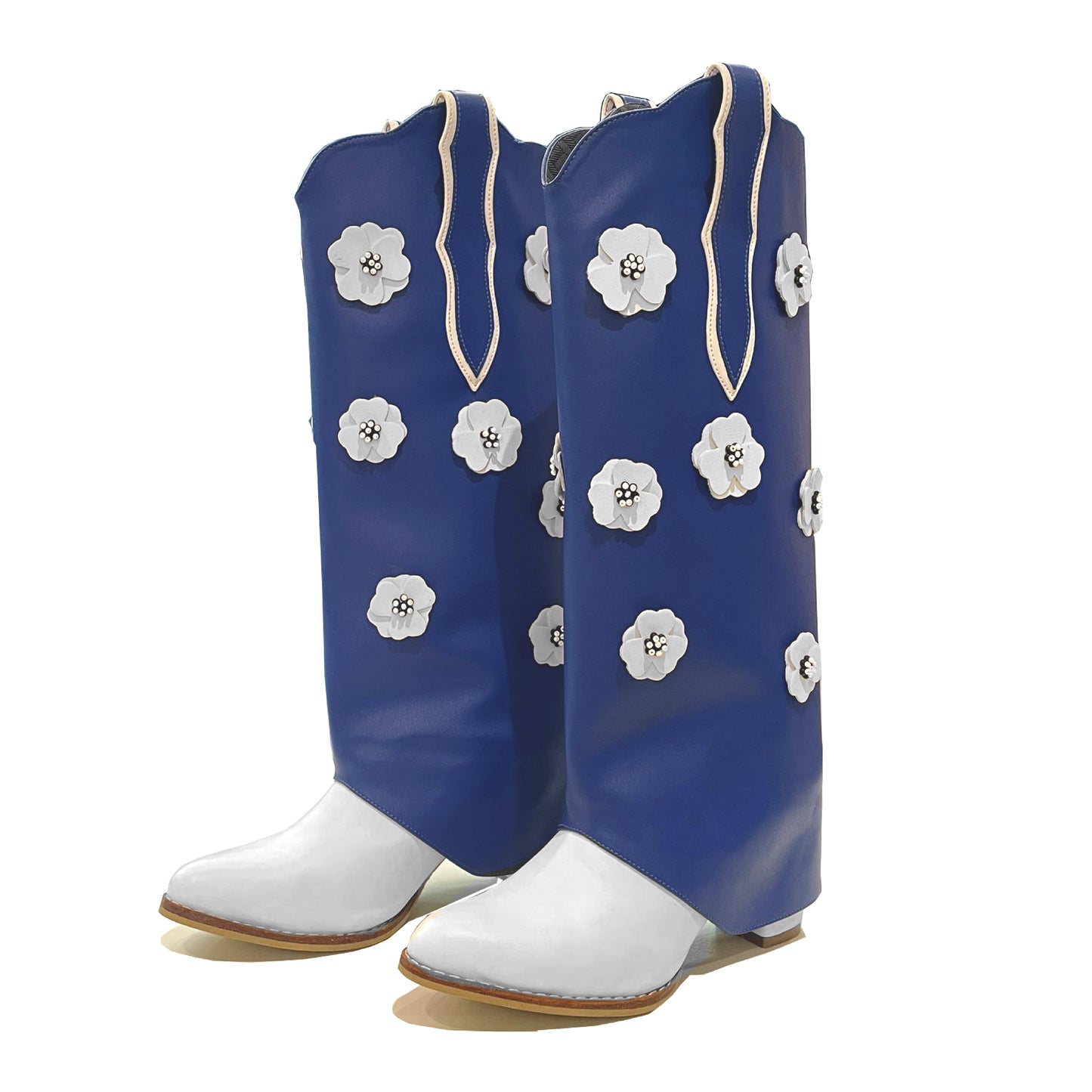 Flowers Boots Azules