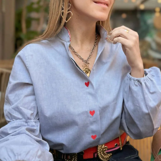 Camisa Corazon de chambray