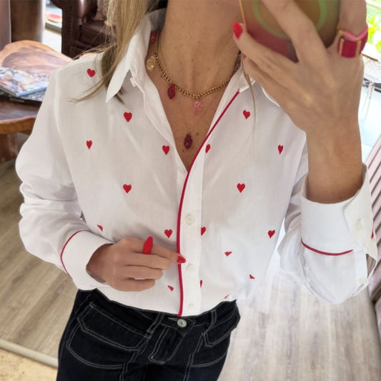 Camisa corazones mini