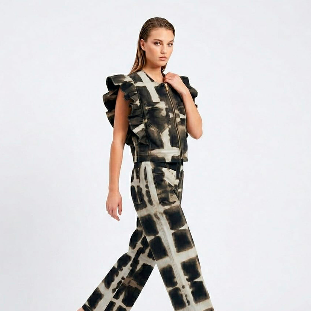 Chaleco Corto Faralao Estampado