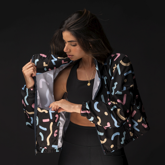 Rompevientos Cropped Confeti