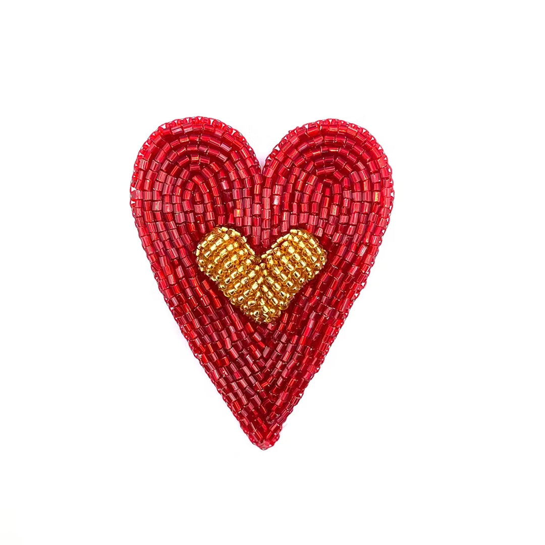 Corazon Doble Rojo x Dorado