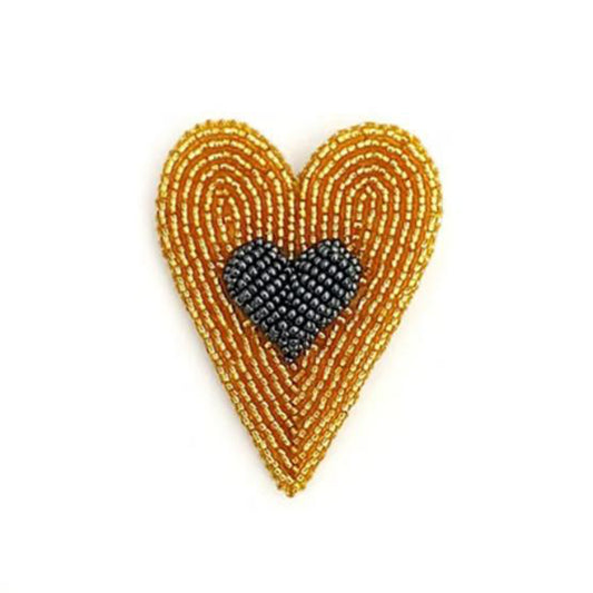 Corazón Doble Dorado con Acerina