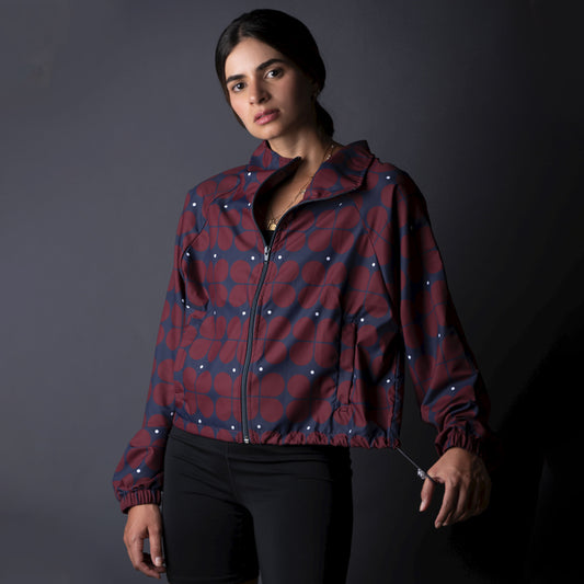 Rompevientos Cropped Trebol vino