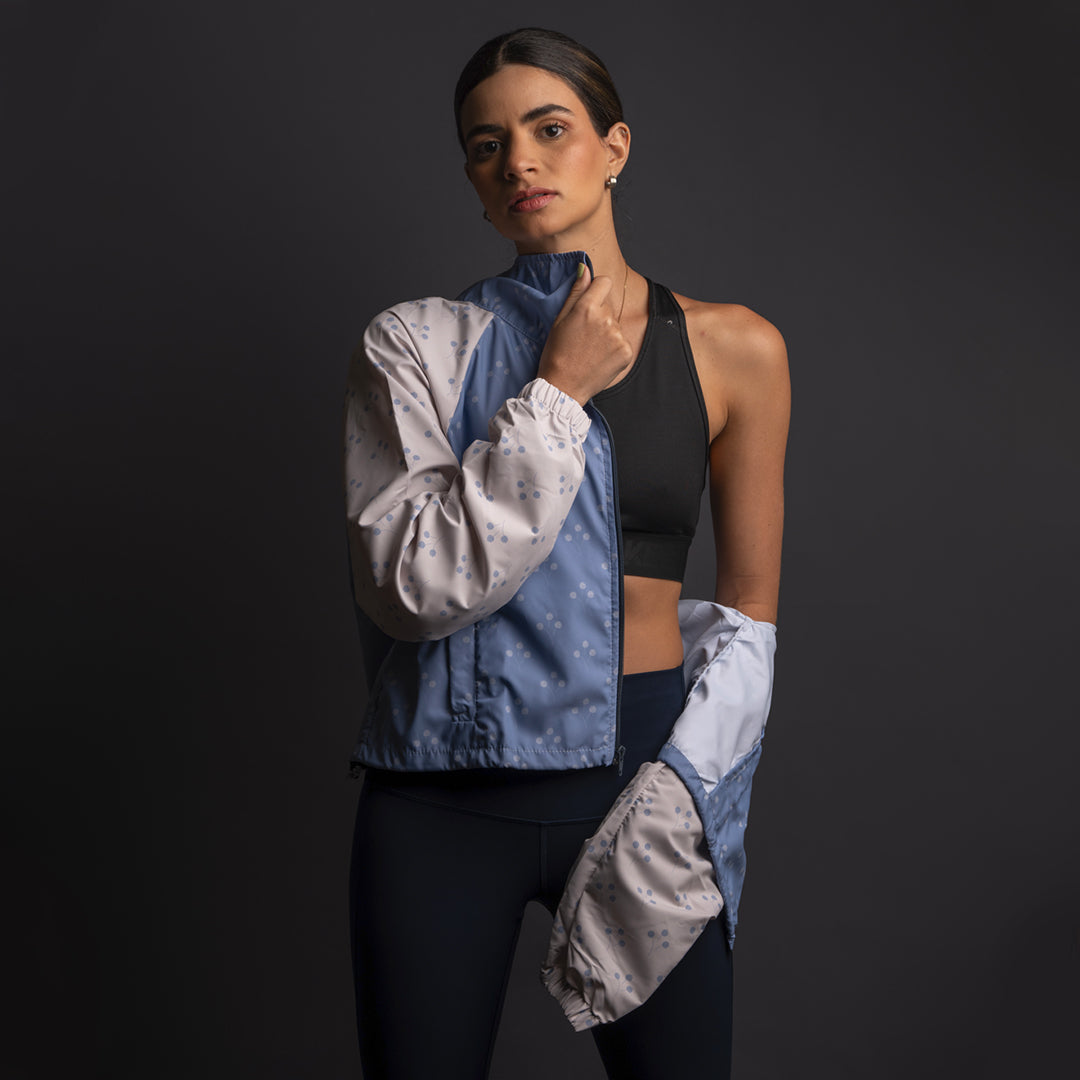 Rompevientos Cropped Florecitas