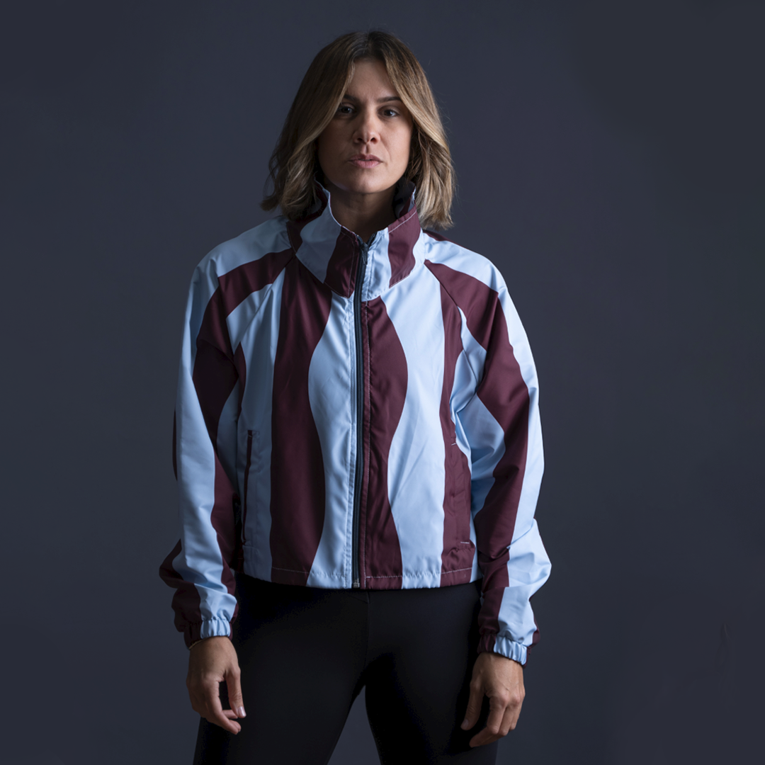 Rompevientos Cropped Go with the Flow Burgundy