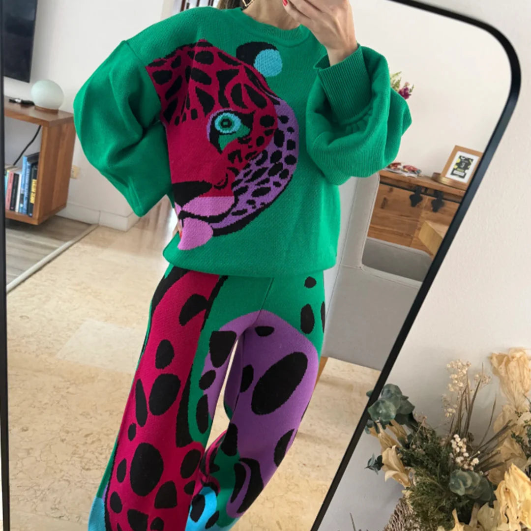 Pantalón Leopardo Verde