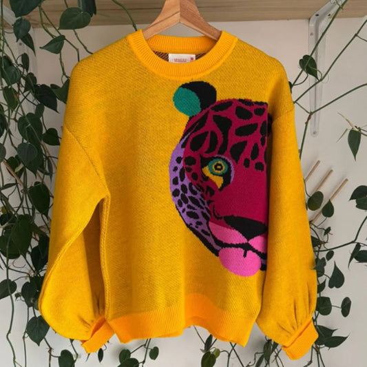 Sweater Leopardo yellow
