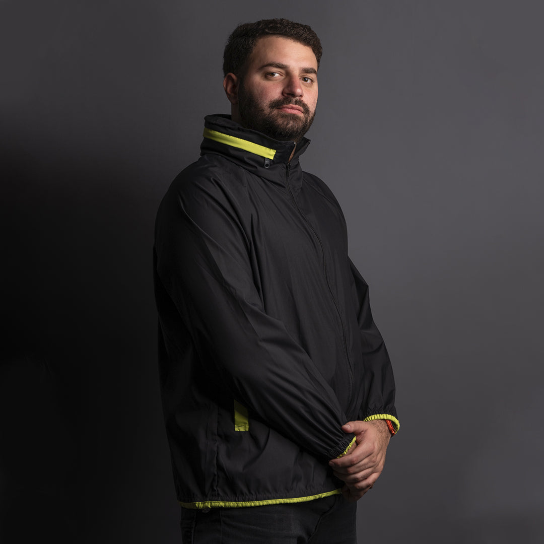 Rompevientos Oversize Negro x Neón