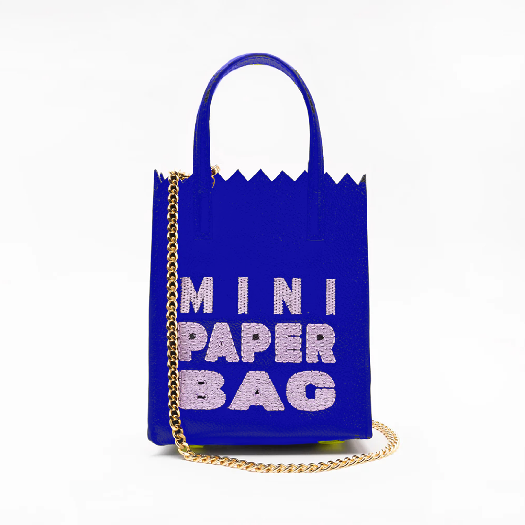 Mini Paper Bag Azul Rey X Lila