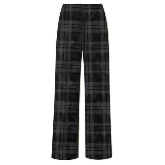 Elena Tartan Flower  black Pants